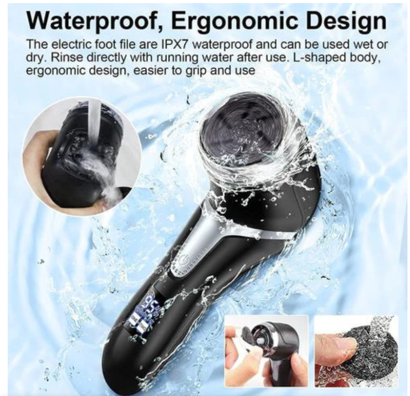 Electric Callus Dead Hard Skin Pedicure Rechargeable Remover for Feet