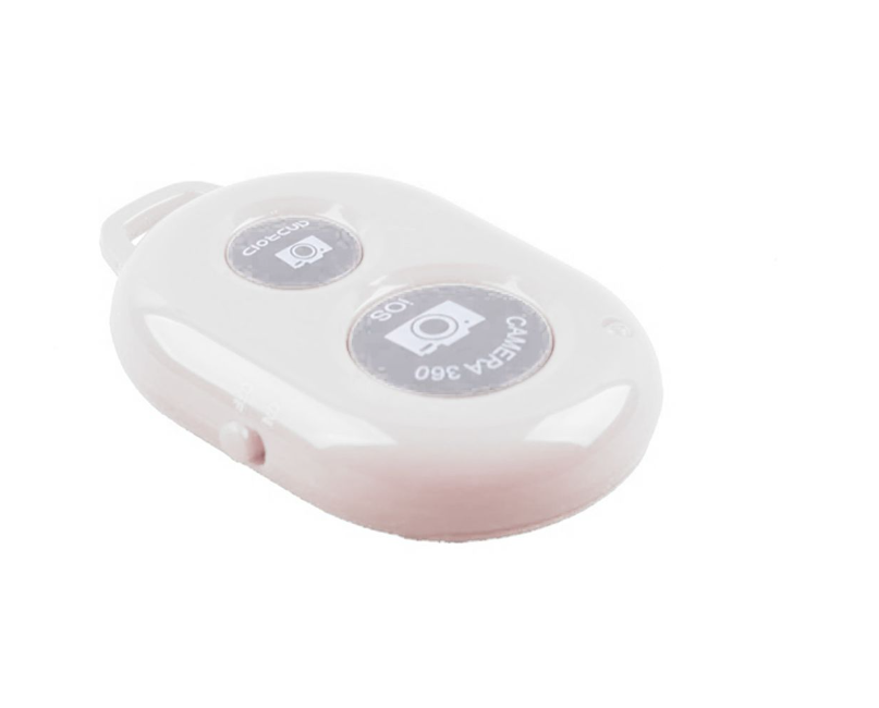 Bluetooth Camera Shutter Remote Control Selfie Clicker - White