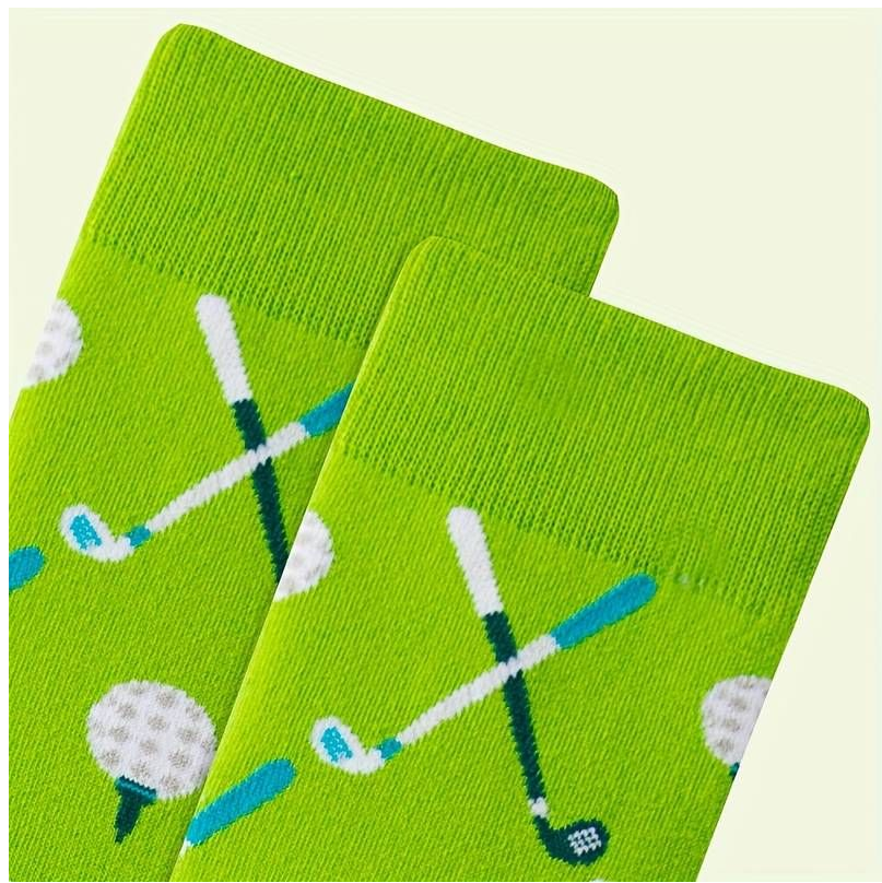 Green Golf Crew Socks