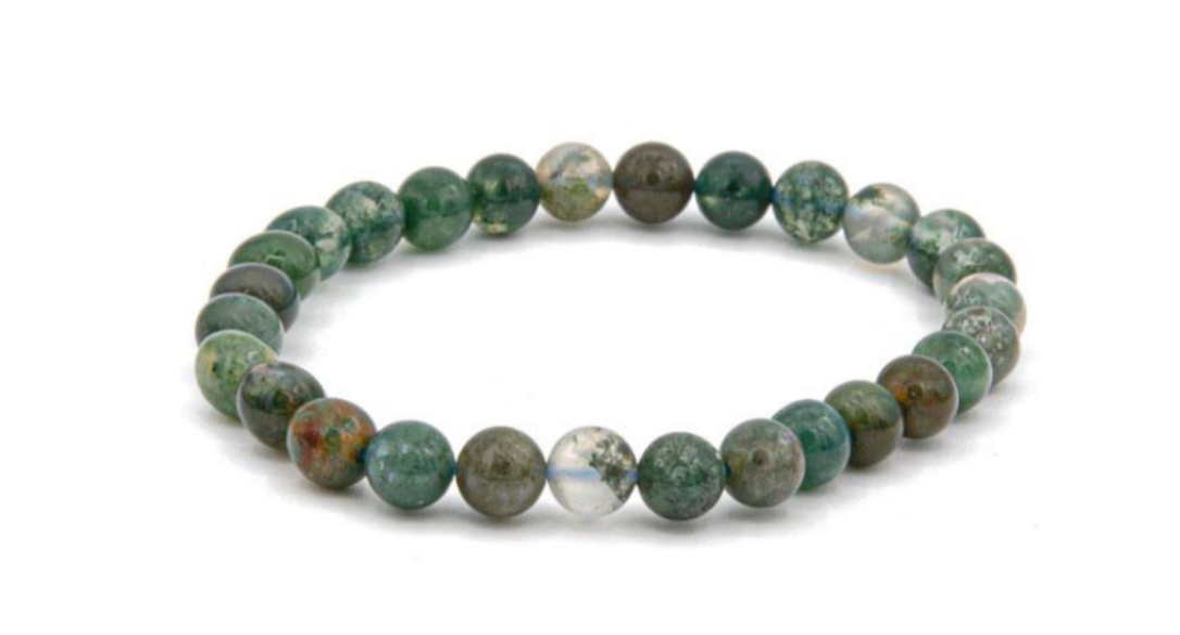 Green Moss Agate Abundance & Prosperity Bracelet - 8mm