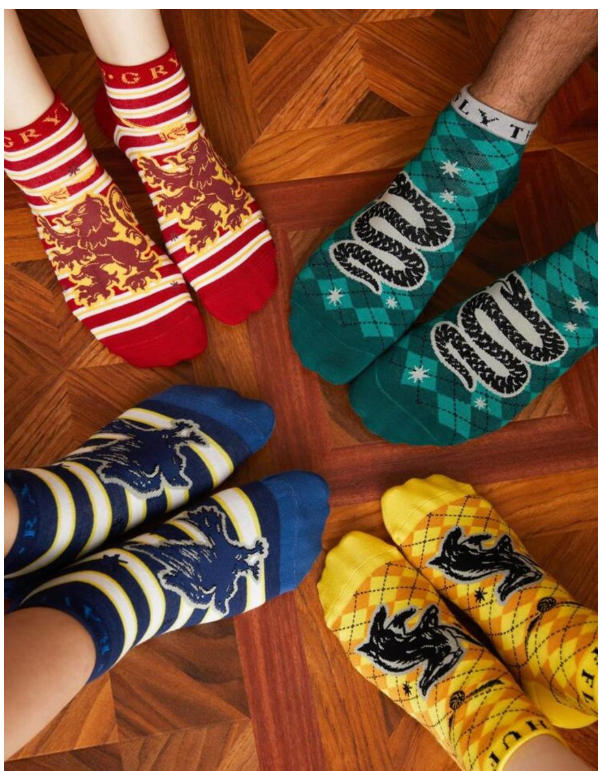 Harry Potter House Socks 4-Pairs