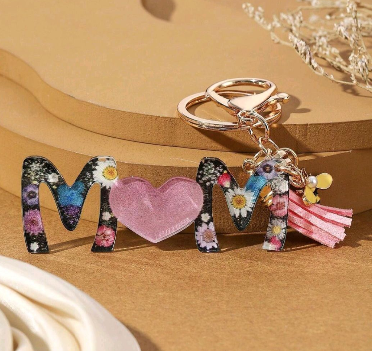 Mom Slogan Acrylic Mother's Day Keychain Gift