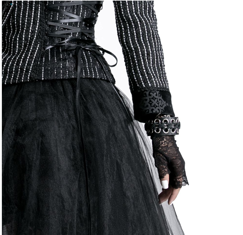 Punk Rave Fingerless Lace Gloves