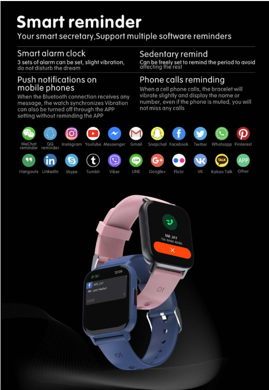 ASC QS16 Smart Watch Pro with Body Temperature, HR and BP