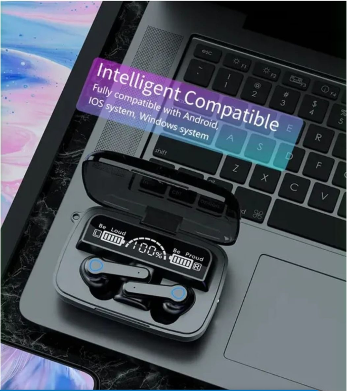 19 Wireless Bluetooth In-Ear Earphones With LED Charging Box/Carry Case