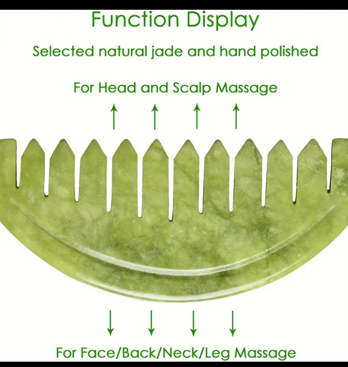 Natural Stone Massage Comb