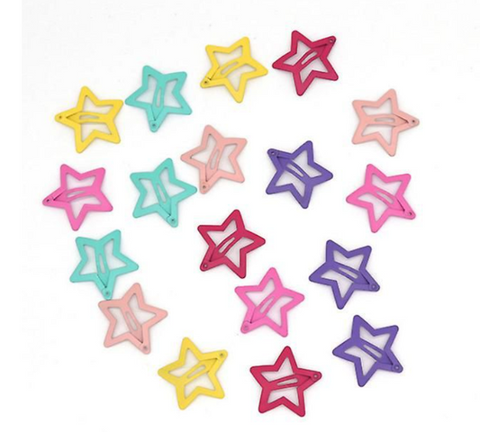 50 Pack Girls Star Hair Clips