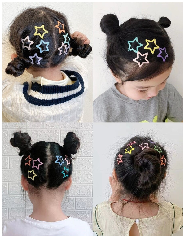 50 Pack Girls Star Hair Clips