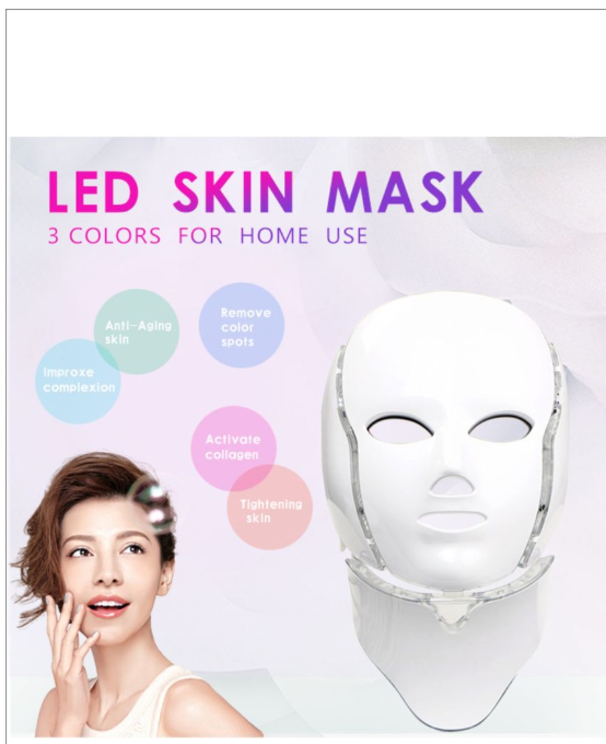 7 Colour LED Photon Facial & Neck Masks