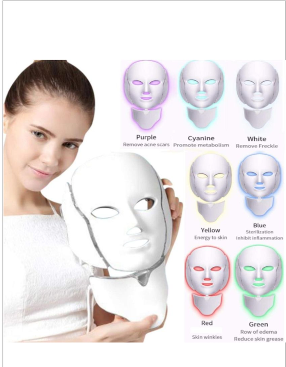7 Colour LED Photon Facial & Neck Masks