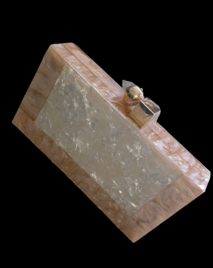 Classic Simple Design Marble Resin Bag