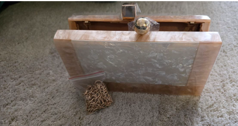 Classic Simple Design Marble Resin Bag