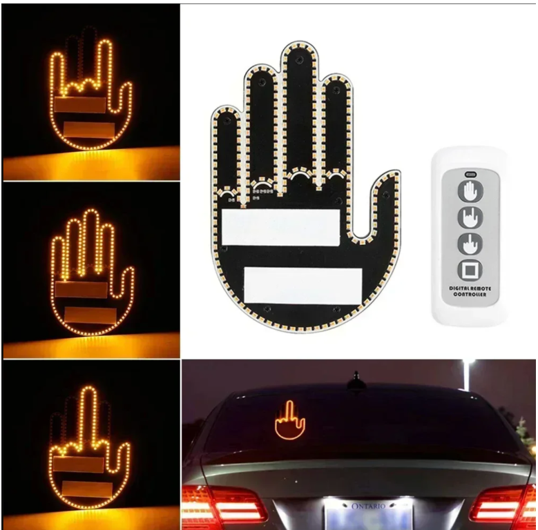LED Finger Gesture Car Light with Remote Control