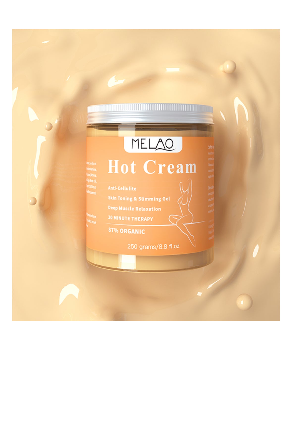 Melao - Hot Cellulite and Massage Cream Large