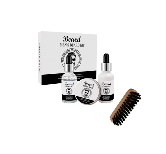 Men's Beard Kit and Grooming Brush