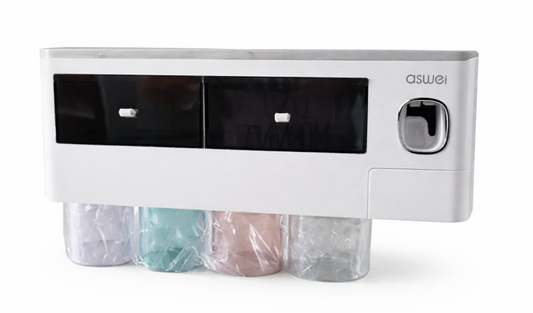 Four Cup Toothbrush Rack Wash Unit