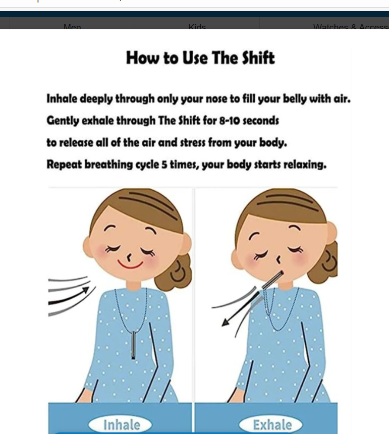 Anxiety / Breathing / Meditation Pendant Necklace