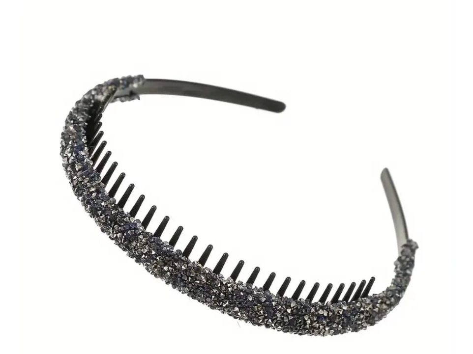 4Pcs Elegant Rhinestone Hair Hoops With Teeth