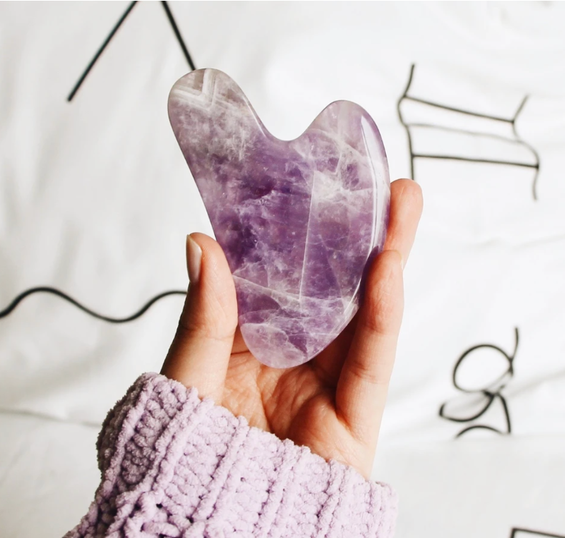 Authentic Amethyst Gua Sha Facial Stone