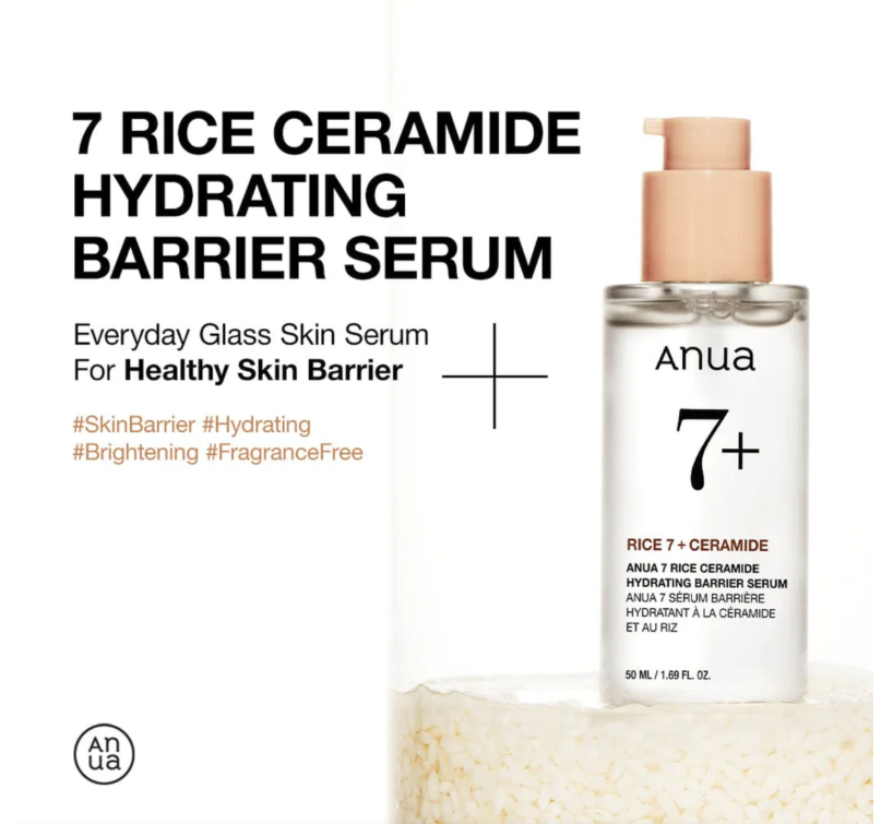 Anua 7 Rice Ceramide Hydrating Barrier Serum for Moisture Care 50ml