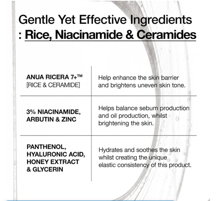 Anua 7 Rice Ceramide Hydrating Barrier Serum for Moisture Care 50ml