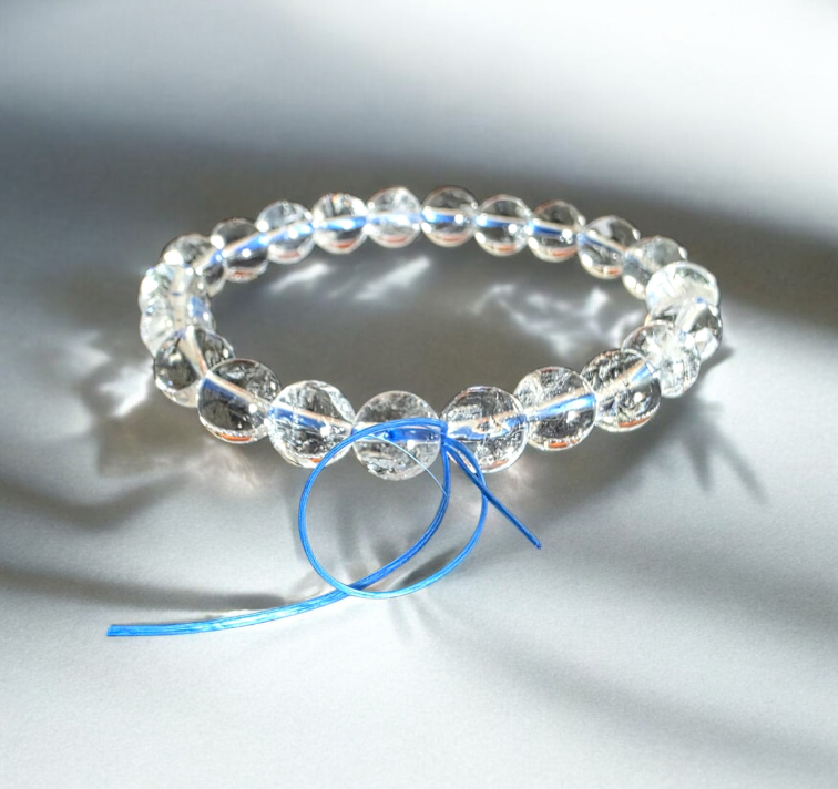 Natural Rock Azextulite Crystal Beaded Bracelet