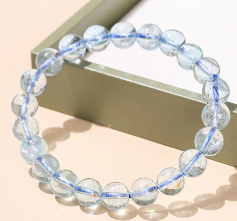 Natural Rock Azextulite Crystal Beaded Bracelet