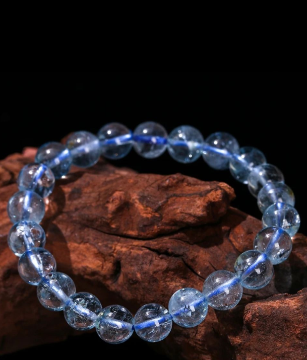 Natural Rock Azextulite Crystal Beaded Bracelet