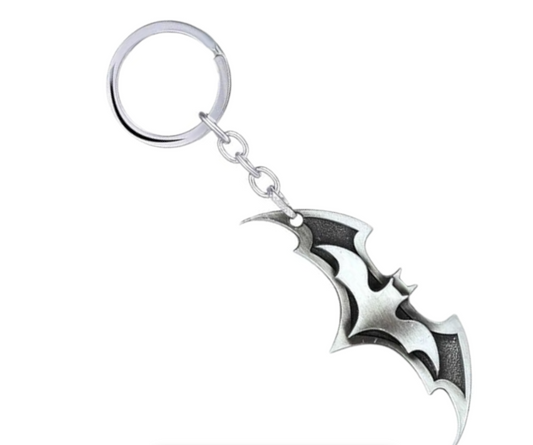 Bat-Shaped Key Chain - Silver