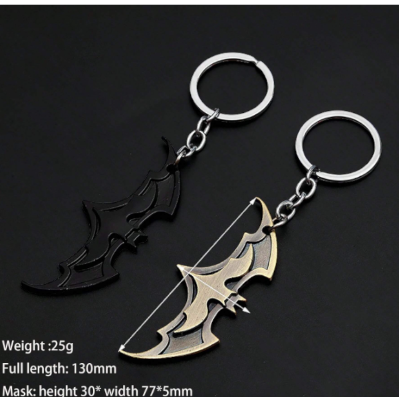 Bat-Shaped Key Chain - Silver