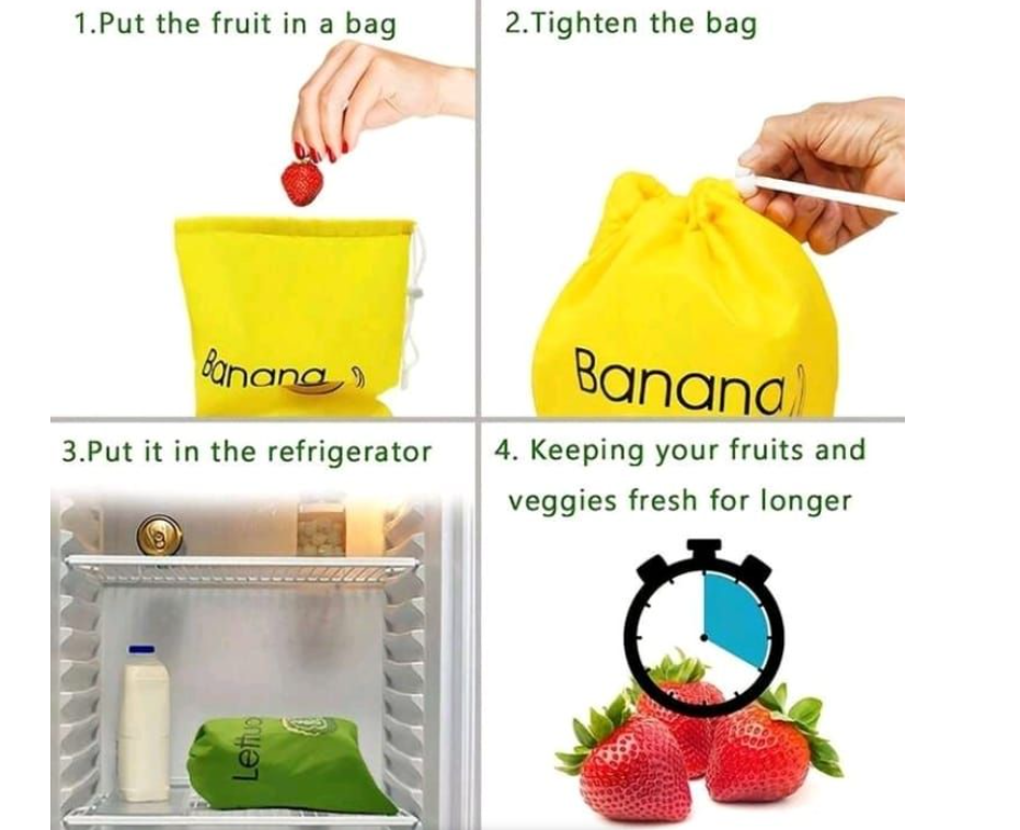 Safe Nylon Banana Freshness Storage Bag
