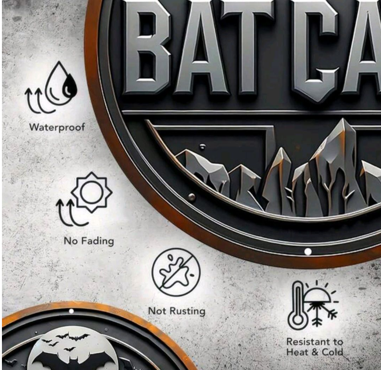 Batman Batcave Sign Plaque