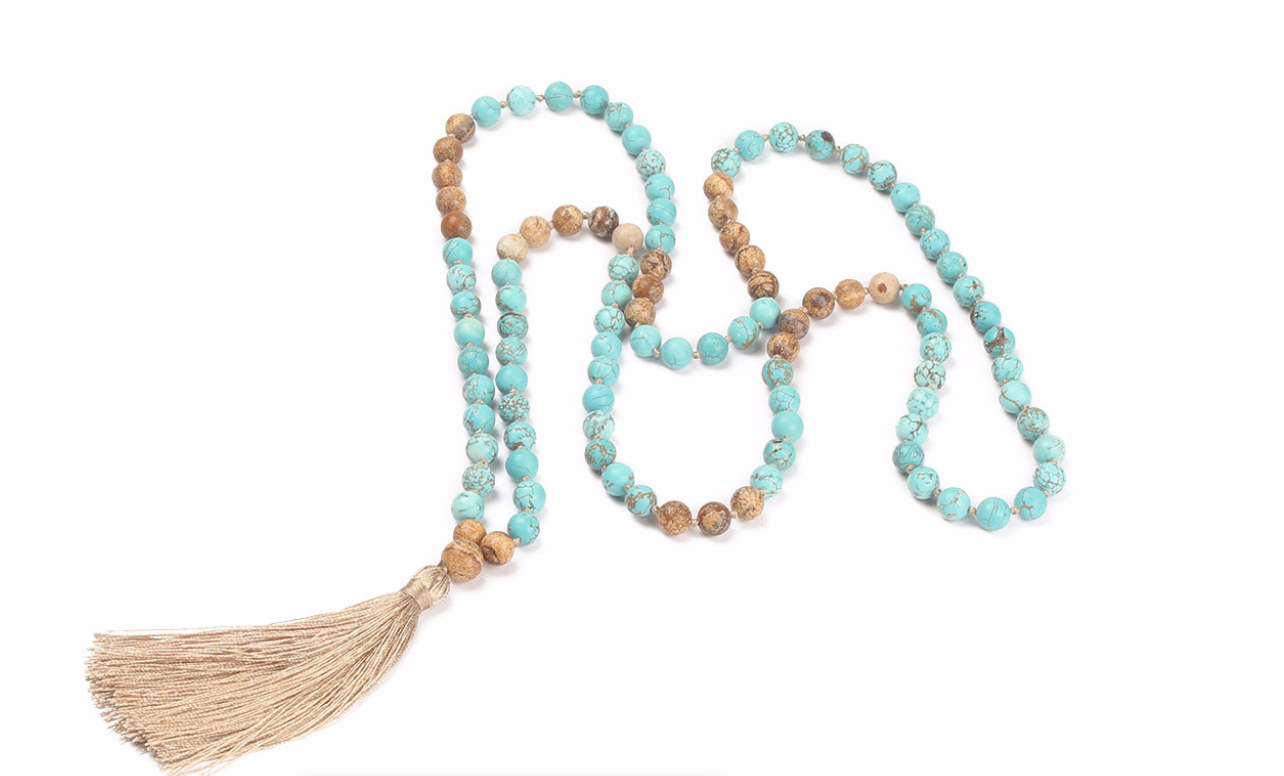 Nepalese Turquoise 108 Mala Prayer Beads