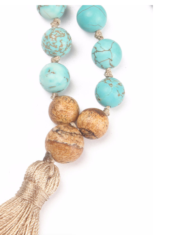 Nepalese Turquoise 108 Mala Prayer Beads