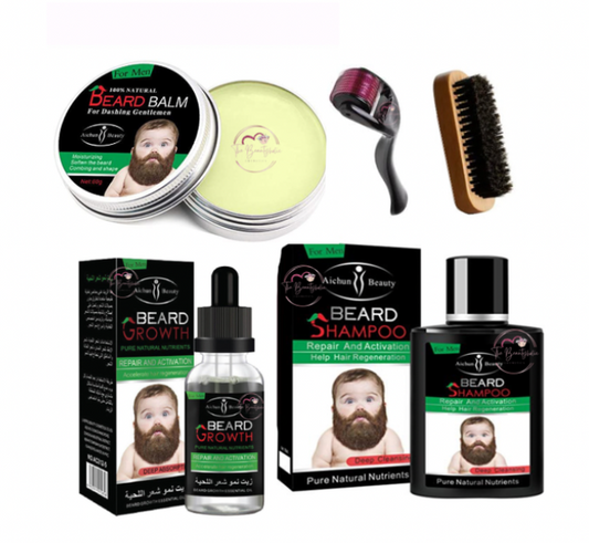 Aichun Beauty Mens Beard Grooming Kit With Brush & Derma Roller