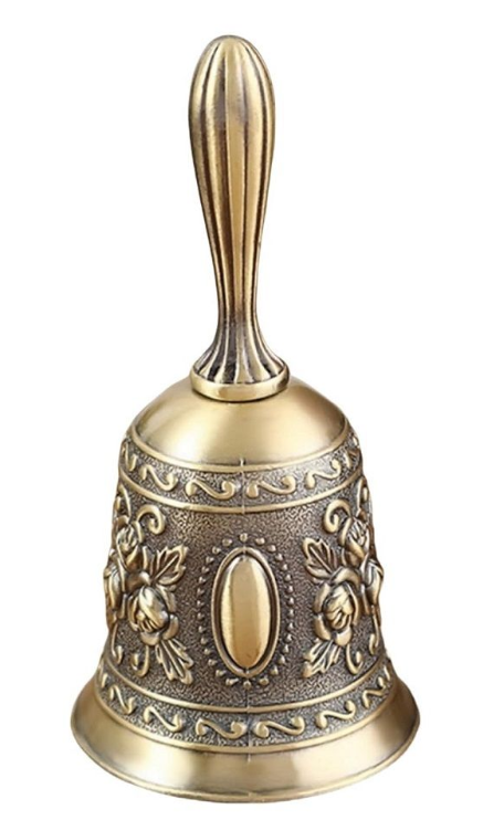 Hand Ringing Bell for Restaurants,Retro Design for Traditional Use