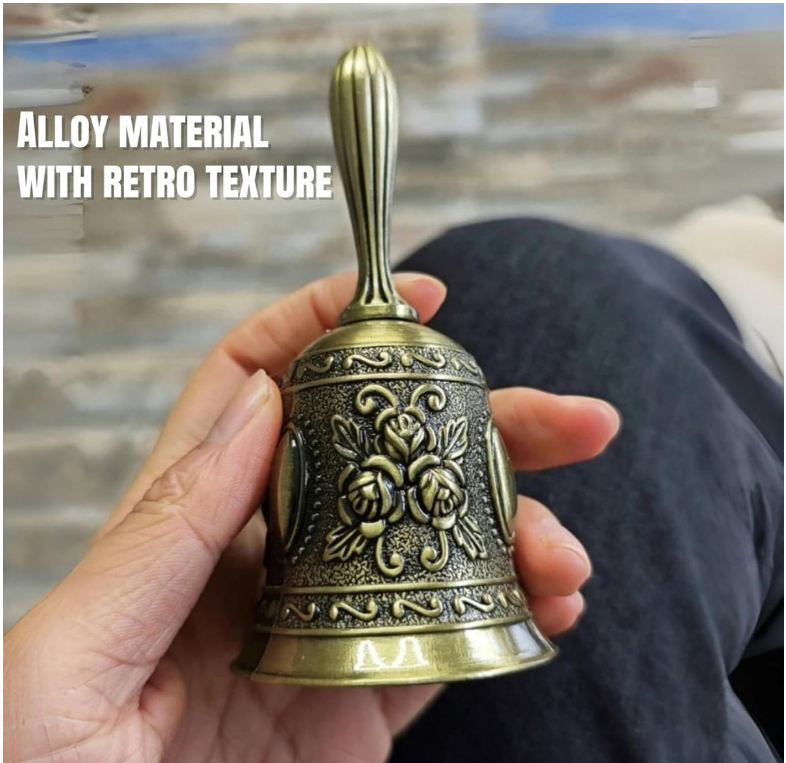 Hand Ringing Bell for Restaurants,Retro Design for Traditional Use