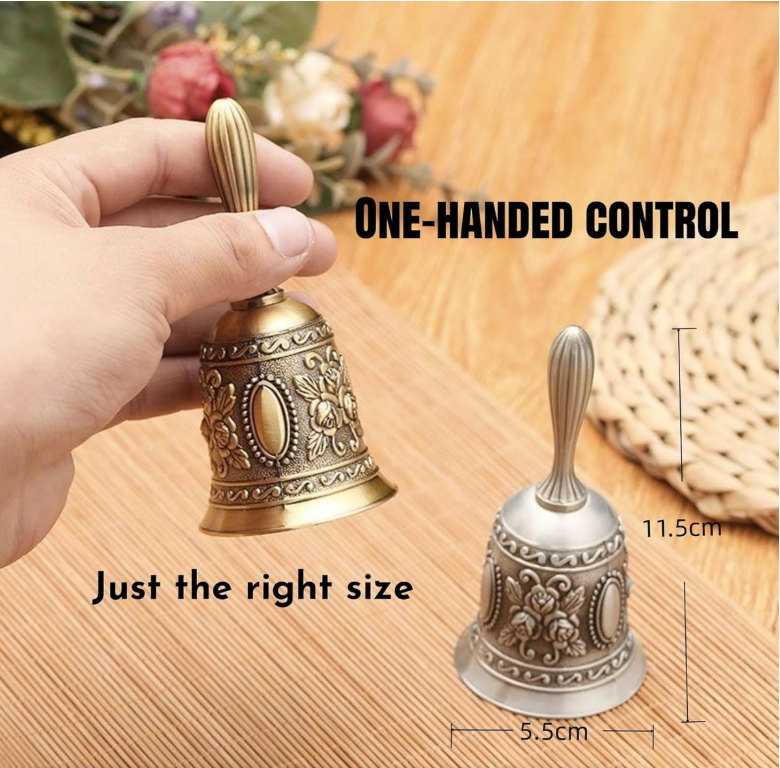 Hand Ringing Bell for Restaurants,Retro Design for Traditional Use