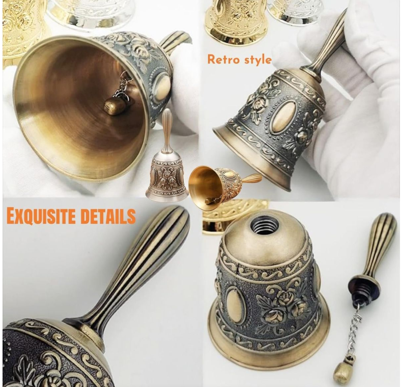 Hand Ringing Bell for Restaurants,Retro Design for Traditional Use