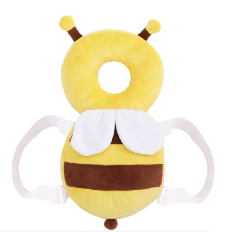 Baby Toddler Head Protective Pillow Anti-Fall Breathable Head Protector Cap - Yellow Bee