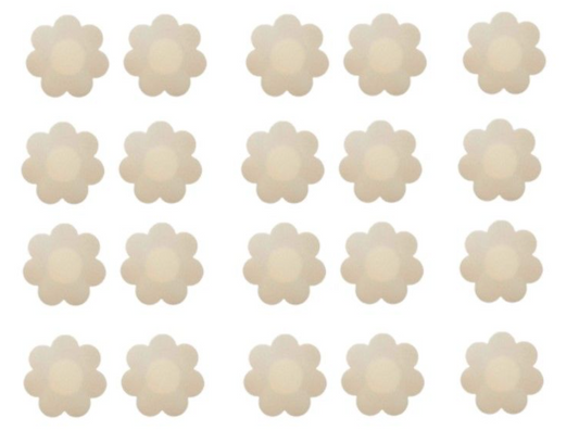 Boob Tape Nipple Covers - Disposable, Self Adhesive (10 Pairs) Pale Beige