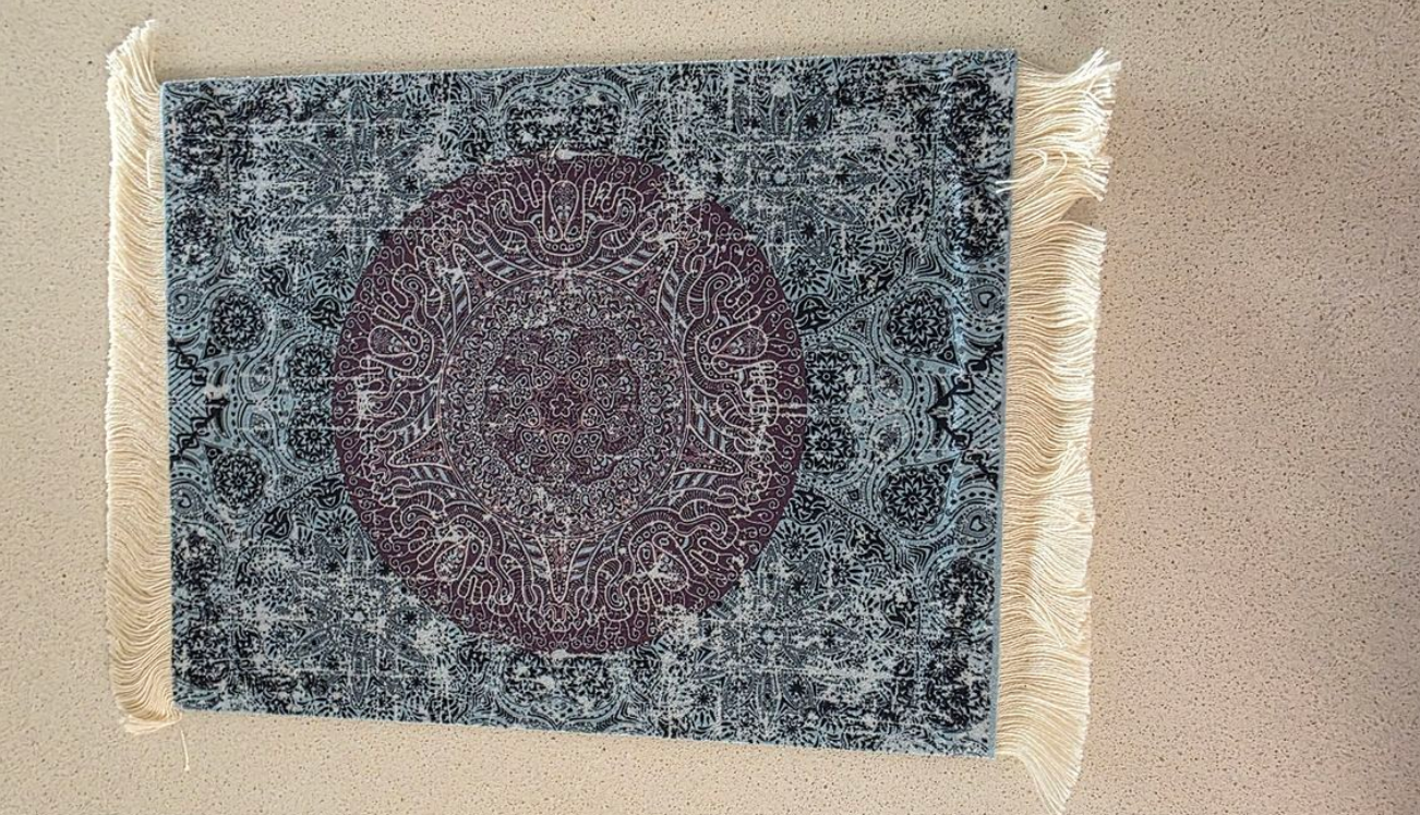 Arabian Persian Style Tassel Trim Mouse Pad - Blue