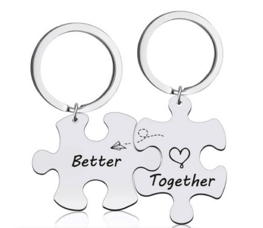 Better Together Puzzle Key Rings/ Key Chains Lovers/Best Friend