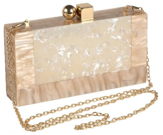 Classic Simple Design Marble Resin Bag