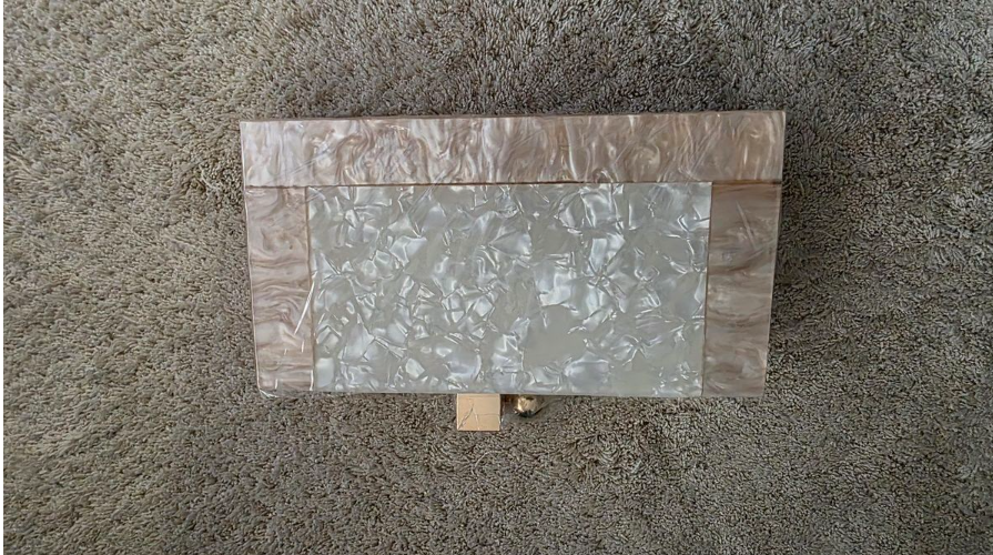 Classic Simple Design Marble Resin Bag