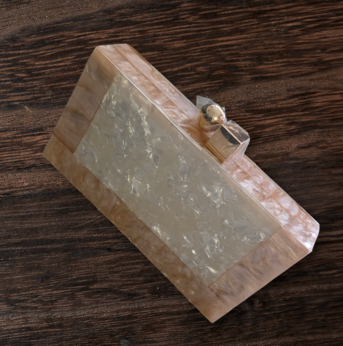 Classic Simple Design Marble Resin Bag