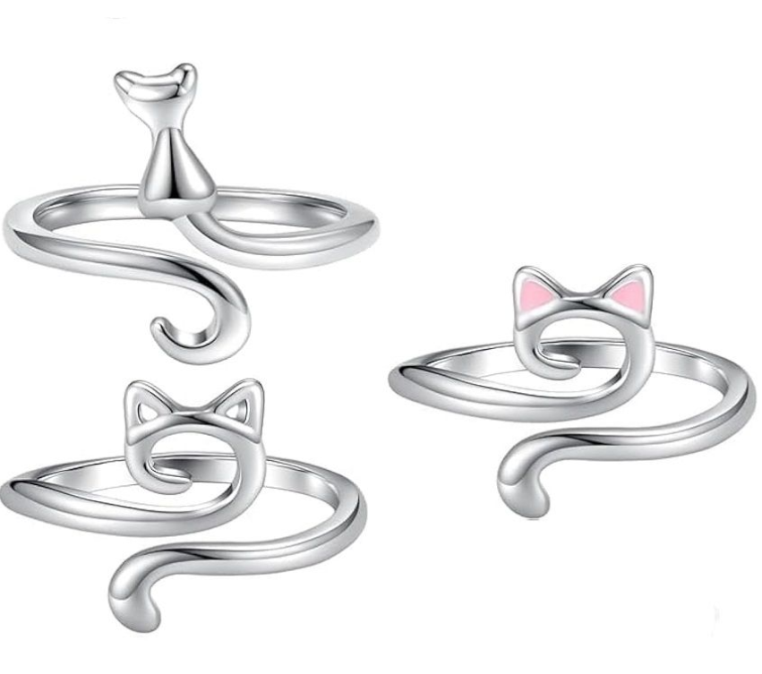 Adjustable Tension for Finger Cat Ring Knitting Crochet Accessories - 3 Piece
