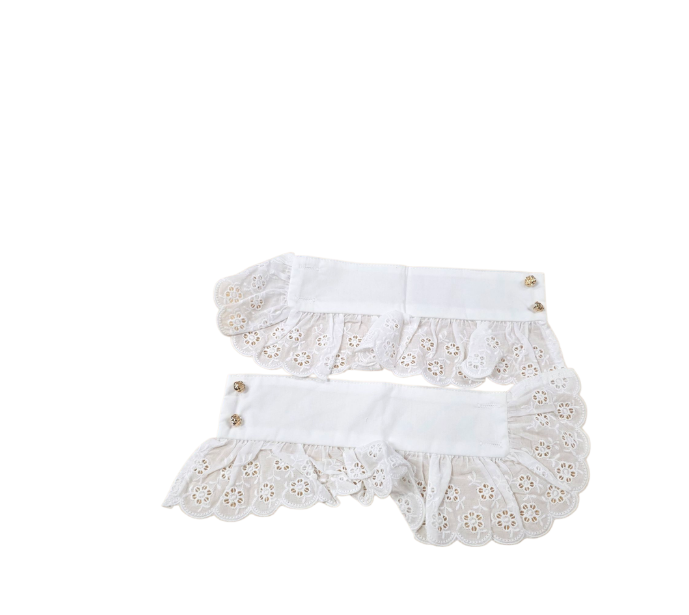 1 Pair Cutout Button Decor False Sleeve Cuffs