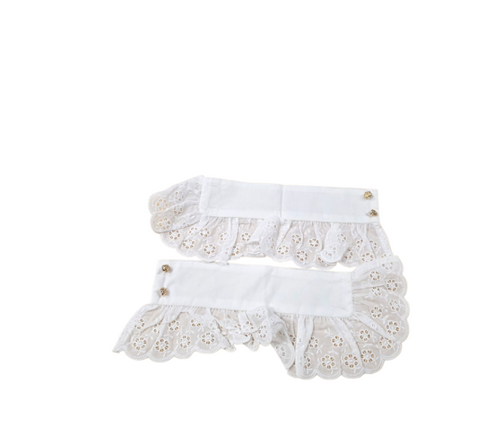 1 Pair Cutout Button Decor False Sleeve Cuffs