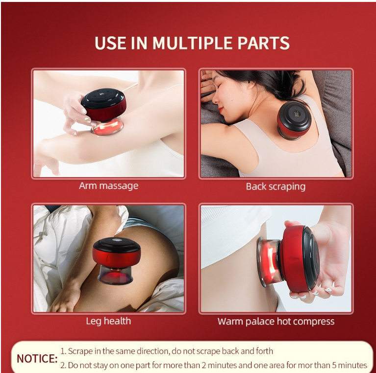 Intelligent Breathing Cupping Massage Device - Red